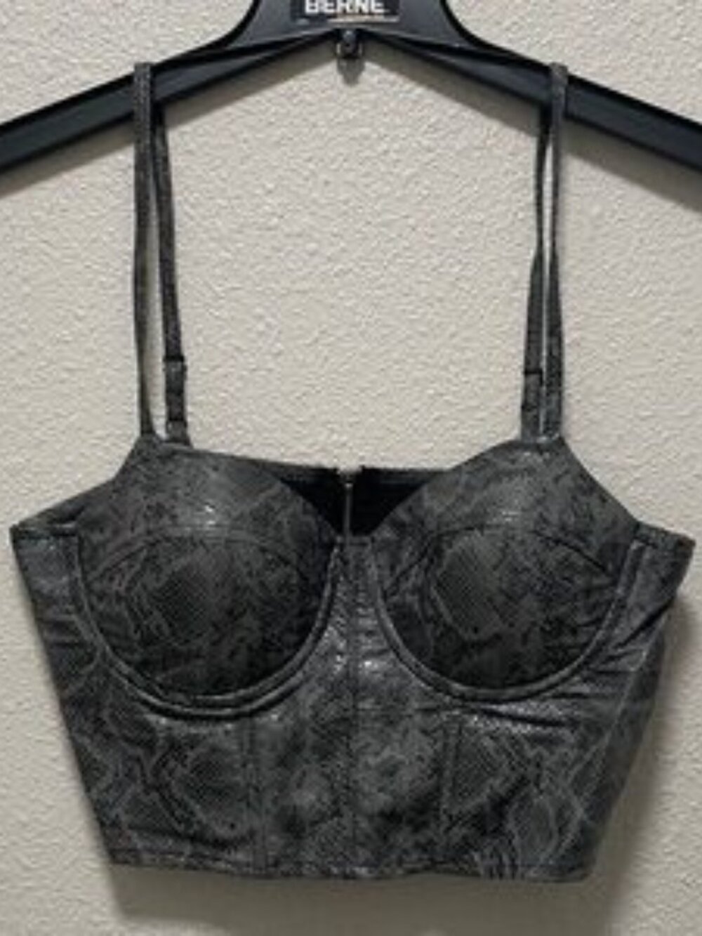 Gray Reptile Pattern Bustier